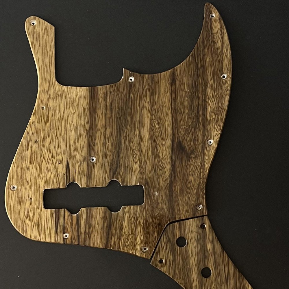 Handmade Fender USA Jazz Bass Black Korina Wood Pickguard & Control Plat…